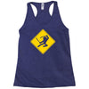 ninja crossing sign Racerback Tank