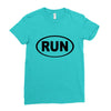 basic running oval Ladies Fitted T-Shirt
