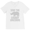 save the chubby unicorns (2) V-Neck Tee
