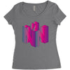 colorful nintendo Women's Triblend Scoop T-shirt