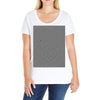 optical illusion skull, ideal gift or birthday present. Ladies Curvy T-Shirt