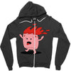 marshmallow prend feu Zipper Hoodie