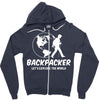 Backpacker Let's Explore The World Zipper Hoodie