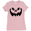evil pumpkin face halloween costume Ladies Fitted T-Shirt