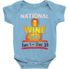national wine day jan 1 dec 31 Baby Onesie