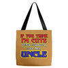 i'm cute see my uncle Tote Bags