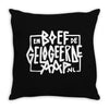 Boef en de Gelogeerde Aap Throw Pillow