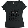 please i was vegan before it was cool Women's Triblend Scoop T-shirt