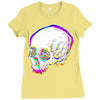 skull glitch Ladies Fitted T-Shirt