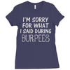burpees workout Ladies Fitted T-Shirt