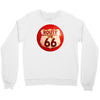 route 66 sign distressed, ideal birthday gift or present Crewneck Sweatshirt