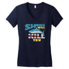 sharks will kill you Women's V-Neck T-Shirt