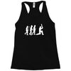 evolution of cricket white silhouette Racerback Tank