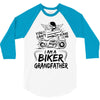 You Cant Scare Me I am Biker Grandfather 3/4 Sleeve Shirt