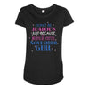 don't be jealous just because i'm a super cute november girl Maternity Scoop Neck T-shirt