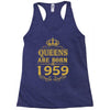 queens are born in 1959 Racerback Tank