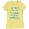 abc elemeno funny geek nerd book school teacher read spelling tee shir Ladies Fitted T-Shirt