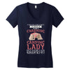 camping lady Women's V-Neck T-Shirt