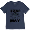 Legends Are Born In May V-Neck Tee