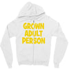 grown adult person Zipper Hoodie