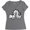 white Women's Triblend Scoop T-shirt