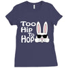 too hip to hop   bunny easter Ladies Fitted T-Shirt