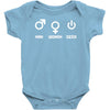 man woman geek Baby Onesie