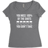 missed shots Women's Triblend Scoop T-shirt