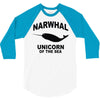 narwhal whale 3/4 Sleeve Shirt