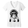 monkey hipster Women's V-Neck T-Shirt