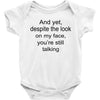 still talking light Baby Bodysuit