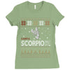 santa scorpio christmas ugly t shirts Ladies Fitted T-Shirt