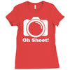 oh shoot camera Ladies Fitted T-Shirt
