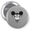skull mickey cartoon Pin-back button