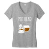 pot head Women's V-Neck T-Shirt