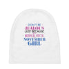 don't be jealous just because i'm a super cute november girl Baby Beanies