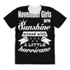 Noveber Girls Are Sunshine Mixed With A Little Hurricane All Over Women's T-shirt