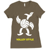 volleyball style sport funny gift present outdoor Ladies Fitted T-Shirt