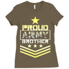 military, proud us army brother veteran u Ladies Fitted T-Shirt