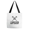 I Survived Foot Surgery Tote Bags
