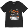 Halloween Kings Are Born In February V-Neck Tee