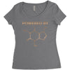 Powered By Caffeine Molecule Women's Triblend Scoop T-shirt