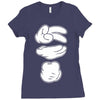 disney mens t shirt paper rock scissors mickey disneyland funny Ladies Fitted T-Shirt