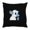 arctic fox adopt Throw Pillow