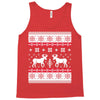 reindeer christmas ugly sweater Tank Top