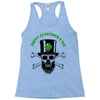happy saint patrick day skull Racerback Tank