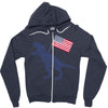 Patriotic T-Rex Zipper Hoodie
