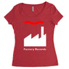 factory records   retro record label   mens music Women's Triblend Scoop T-shirt