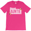 blessed aunitie with flower white color T-Shirt