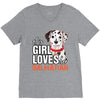 This Girl Loves Her Dalmatian V-Neck Tee